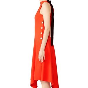 DEREK LAM 10 CROSBY One Shoulder Midi in Poppy NWT